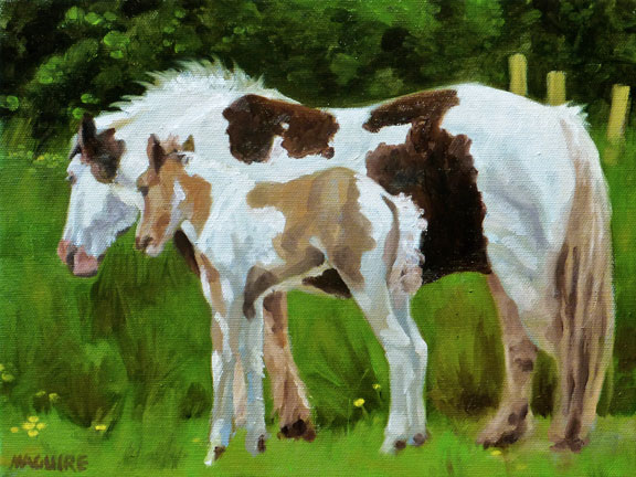 aghadoe ponies paintings of Ireland